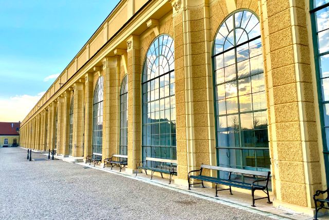 שימוש בצבעים, זהב וטקסטיל בארמון שנברון